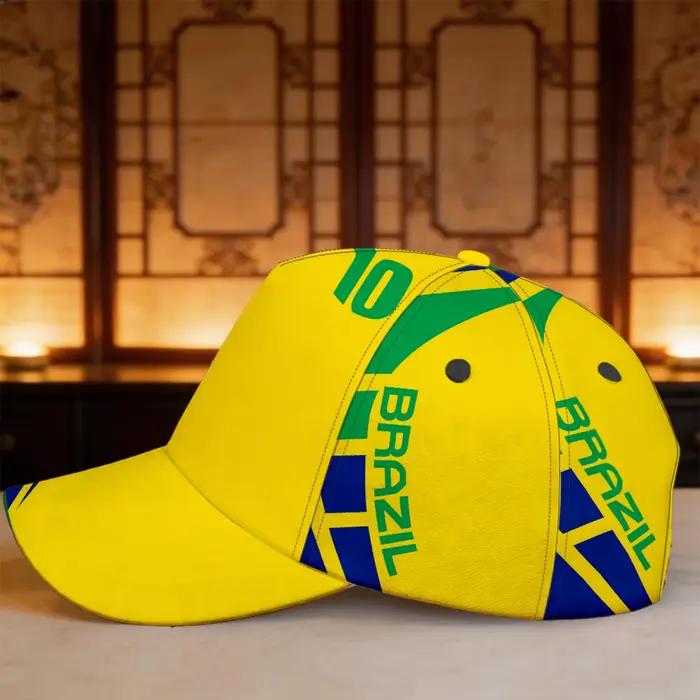 1 pièce Brésil n° 10 casquettes de baseball rétro adaptées au golf