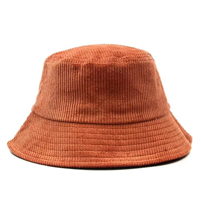 Chapeau de seau en velours côtelé rétro pour hommes et femmes style sport adapté aux quatre saisons et usages décontractés