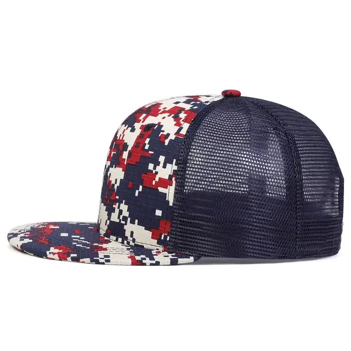Casquette de baseball hip hop en polyester avec motif à carreaux pour hommes et femmes, chapeau de camionneur imprimé, snapback, protection solaire, pour plein air et loisirs décontractés