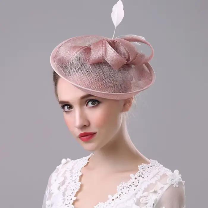 Fascinator-Fedoras en maille de fil élégant pour femmes