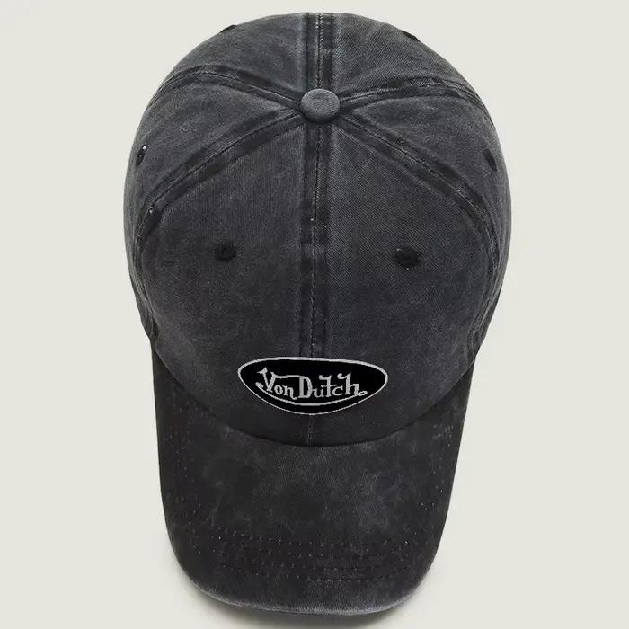 Casquette de baseball en toile délavée avec logo Von Dutch