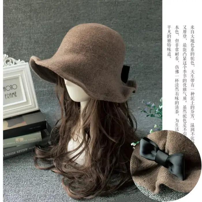 Chapeaux de seau en laine vintage pour femmes style sport chic protection solaire décontracté occasions printemps été