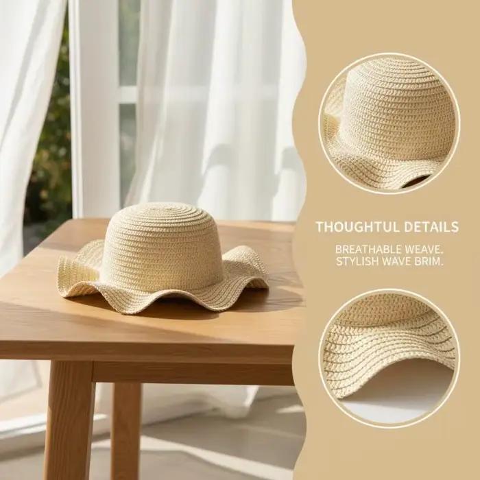 Ensemble chapeau de paille pour filles