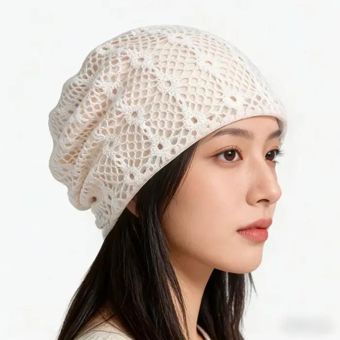 1 chapeau en dentelle léger et respirant