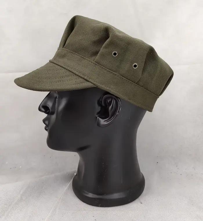 Casquette militaire verte HBT vintage USMC (Corps des Marines du Pacifique) de la Seconde Guerre mondiale