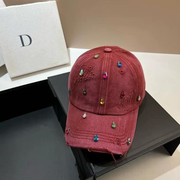 Casquette de Baseball coréenne de luxe avec diamant d'eau