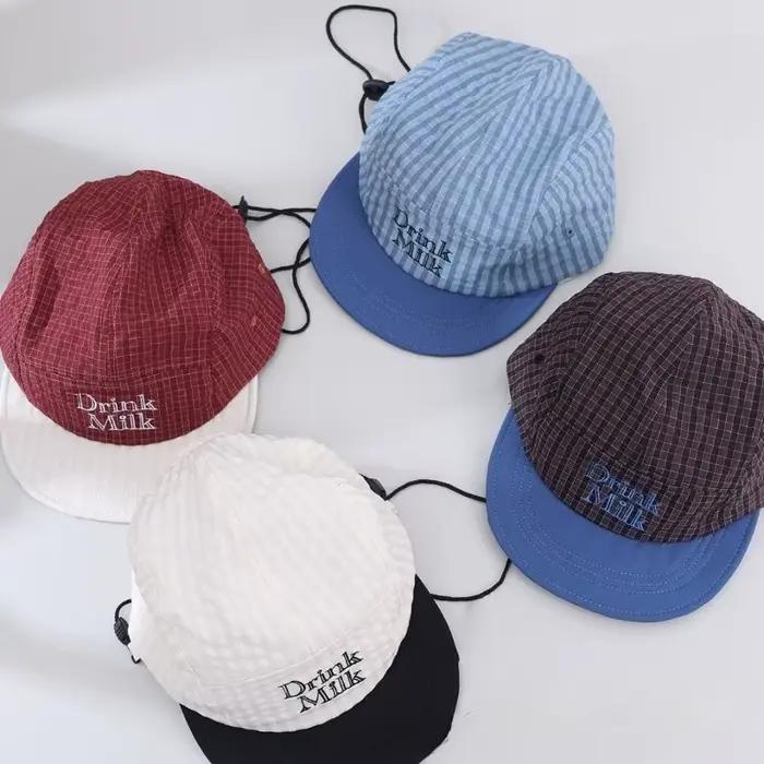 Chapeau Bob Souple pour Enfants 49-54cm 2-8 Ans Broderie Écossaise
