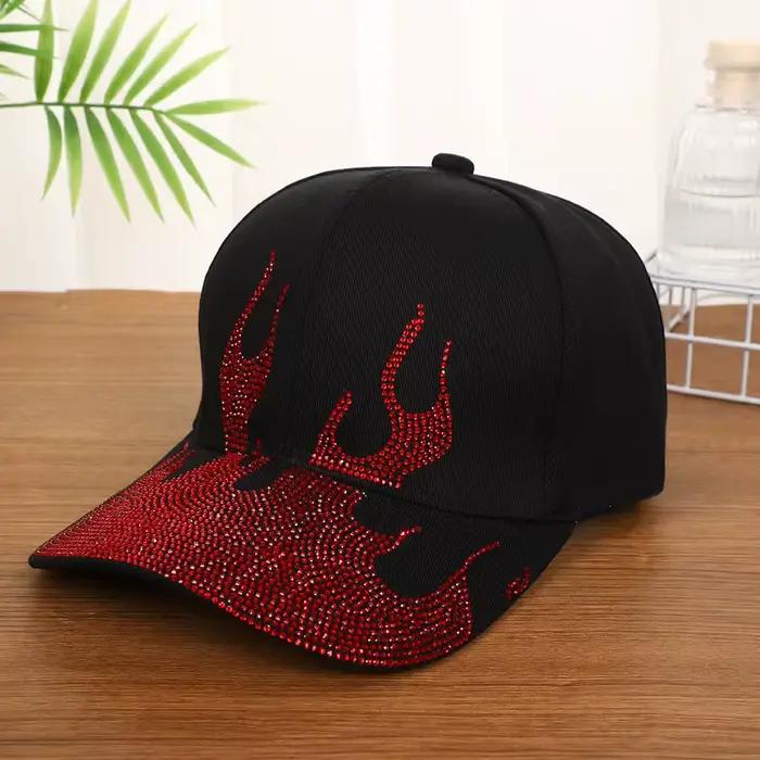 Casquette de baseball à strass – Chapeau tendance anti-UV avec détails