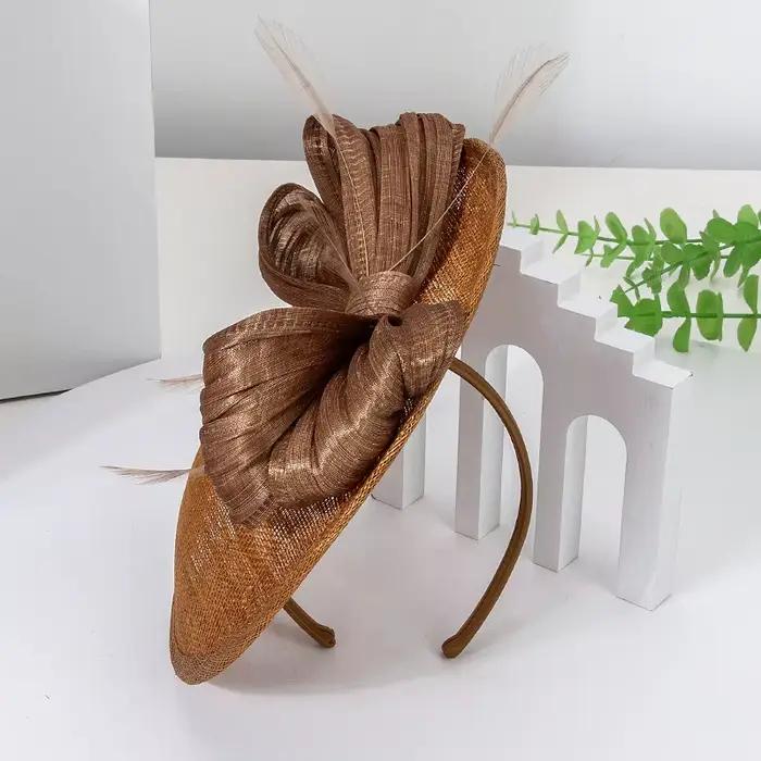 Mariée mariage Fascinator chapeau élégant femmes mode casque fleur belle Occasion chapeaux épingle à cheveux dames fête chapellerie