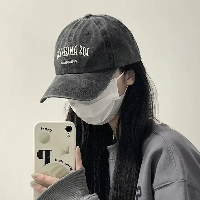 Casquettes de baseball américaines rétro à large bord pour hommes et femmes