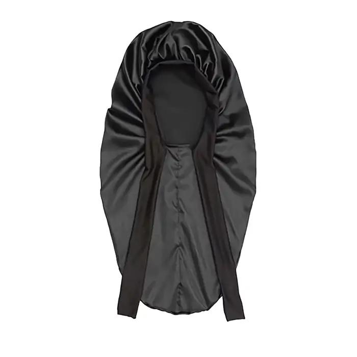 Bonnet de couchage en satin pour femmes, longue queue tressée, bonnet de nuit, couvre-tête, bonnet de douche pour sauna, bonnet de bain pour cheveux longs et courbes, cadeau pour anniversaire