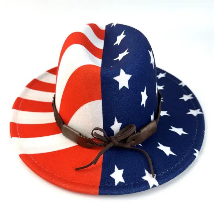 Chapeau de cowgirl à drapeau américain