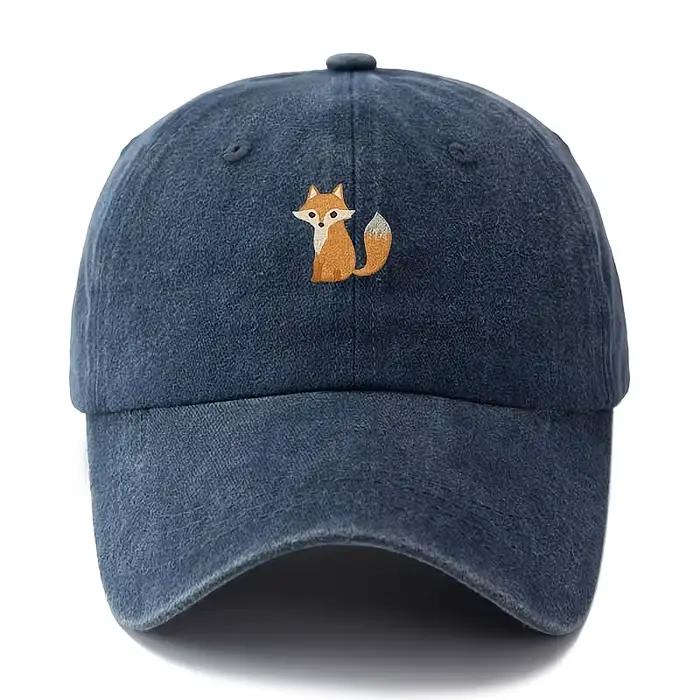 Casquette de baseball imprimée à motif de renard mignon pour la mode décontractée quotidienne