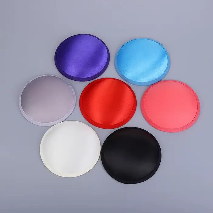 Base de chapeau circulaire en tissu satiné en gros pour femme
