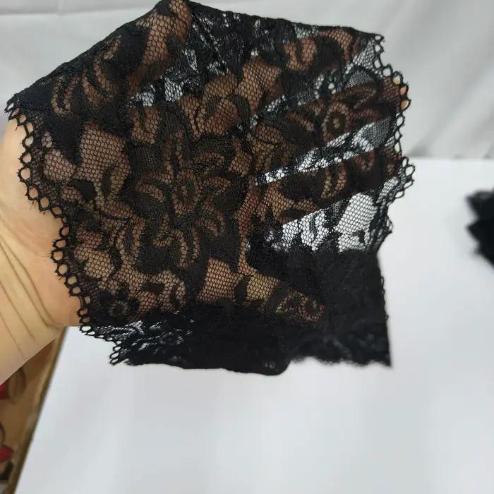 Bandeau en dentelle à la mode floral semi-transparent garniture creuse design original pour femmes occasions spéciales