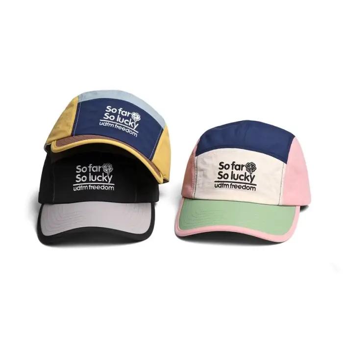 Casquette 5 panneaux pour hommes et femmes avec lettre brodée