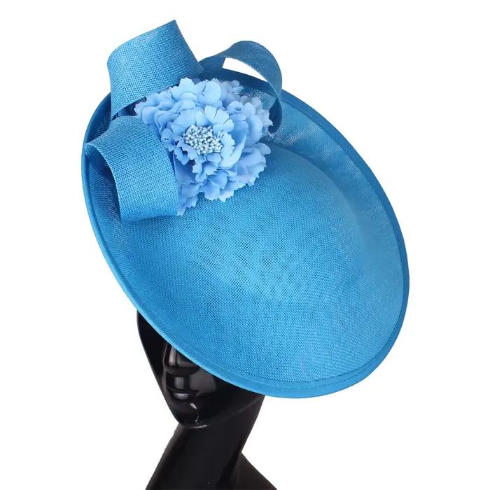 Rose rouge femmes grand Derby Fascinator chapellerie chapeau chapeaux fête mariage élégant mariée casque cheveux accessoires bandeau