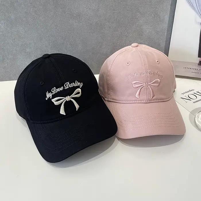 Casquette de baseball Sweet Bow avec broderie de lettres