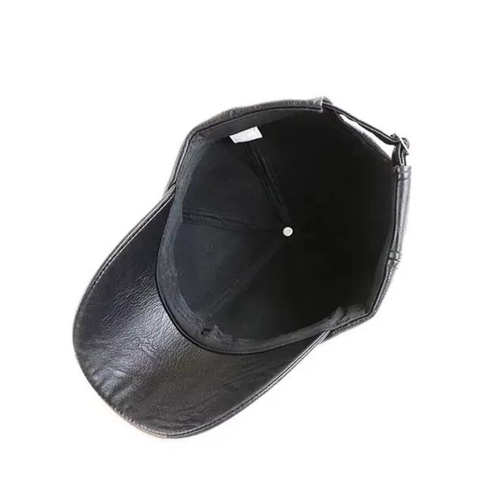 Hommes chapeaux casquettes de Baseball en cuir casquette de sortie mode décontracté réglable hiver chaud chapeau