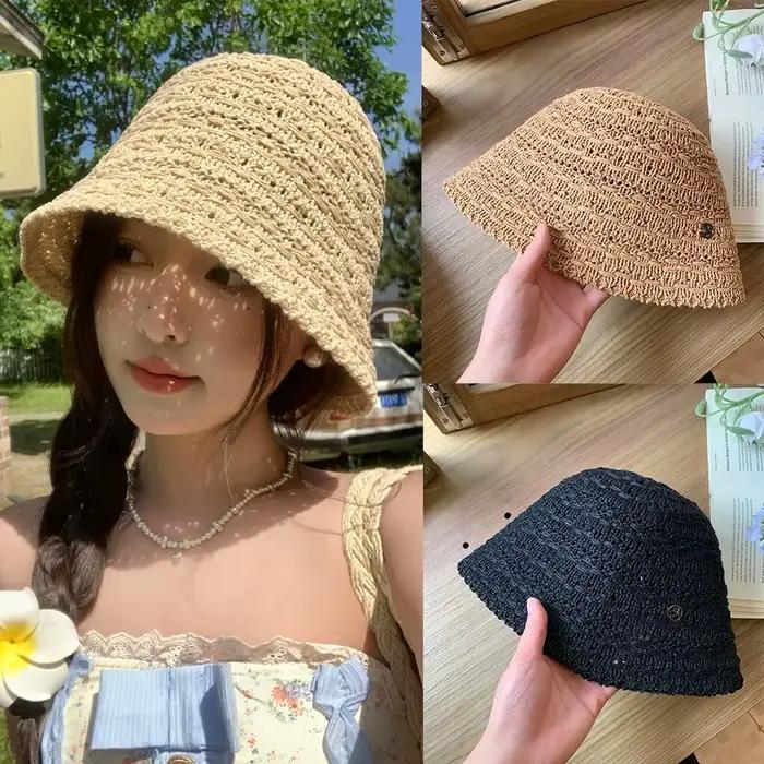 Chapeau de soleil élégant en paille pour l'été