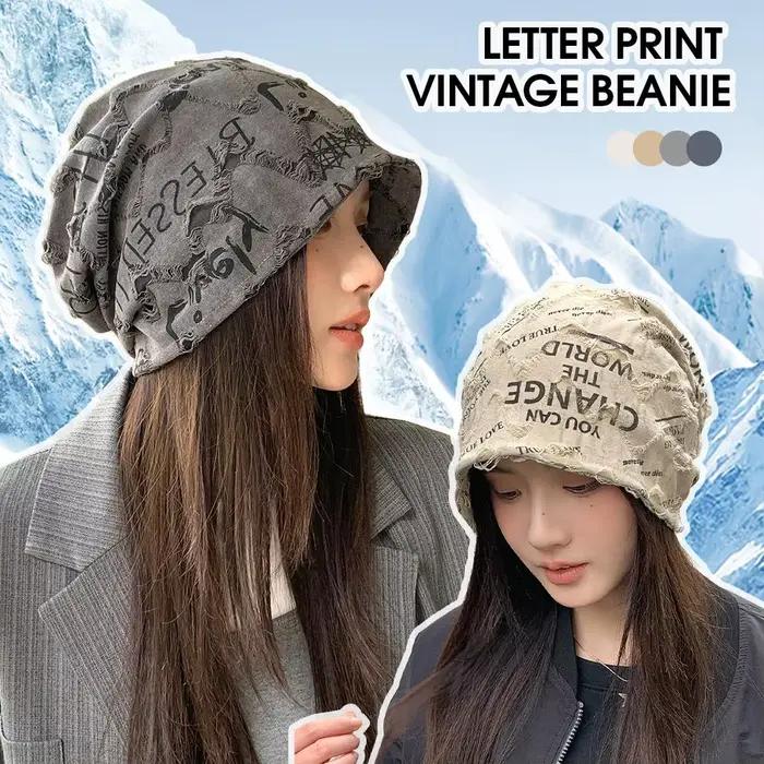 Mode pull à bord court empilable chapeau femmes personnalité grande tête mince Skullies bonnet Baggy