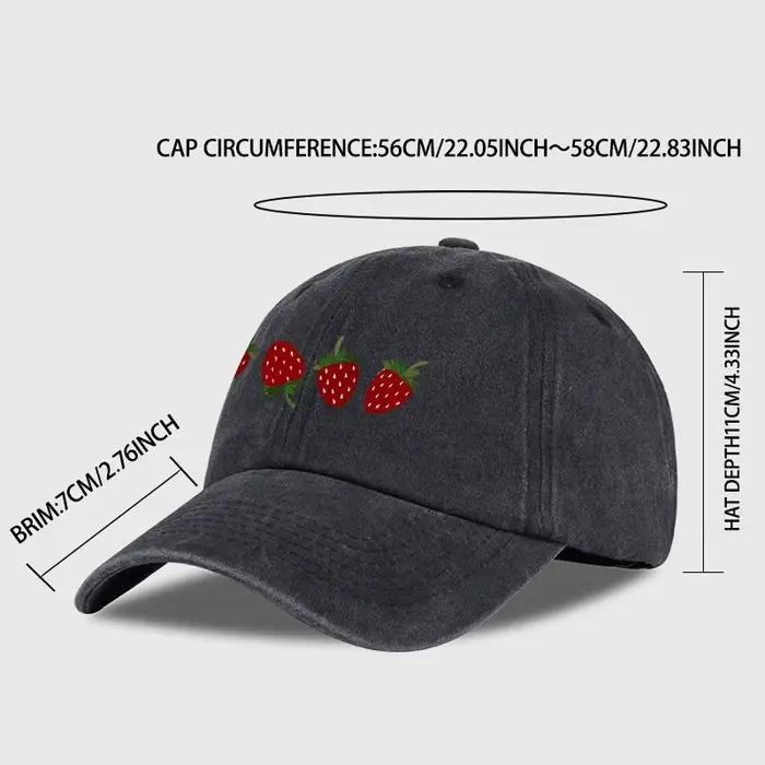 Casquette de baseball imprimée fraises