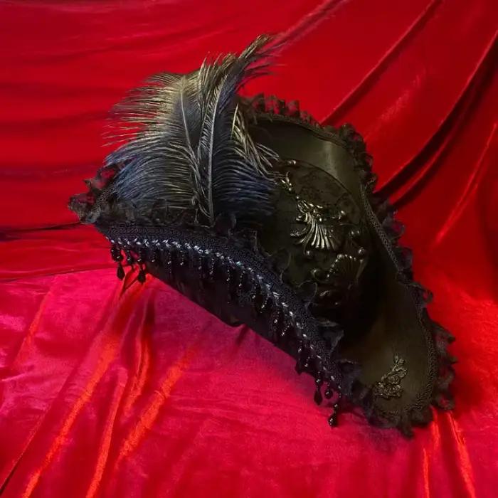 Chapeau de Pirate rétro gothique comtesse perle Triangle