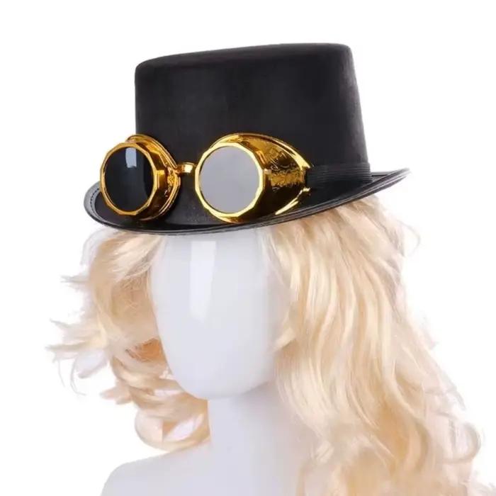 Chapeau steampunk vintage noir pour homme