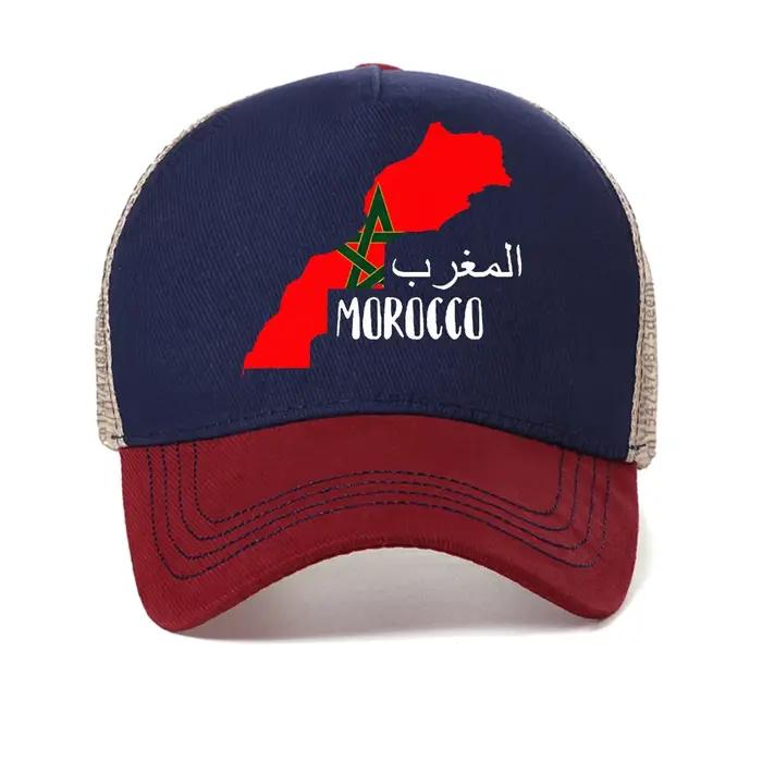 Casquette de baseball avec drapeau du Maroc pour hommes