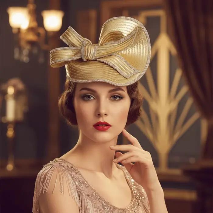 Chapeau fascinateur vintage exquis et élégant