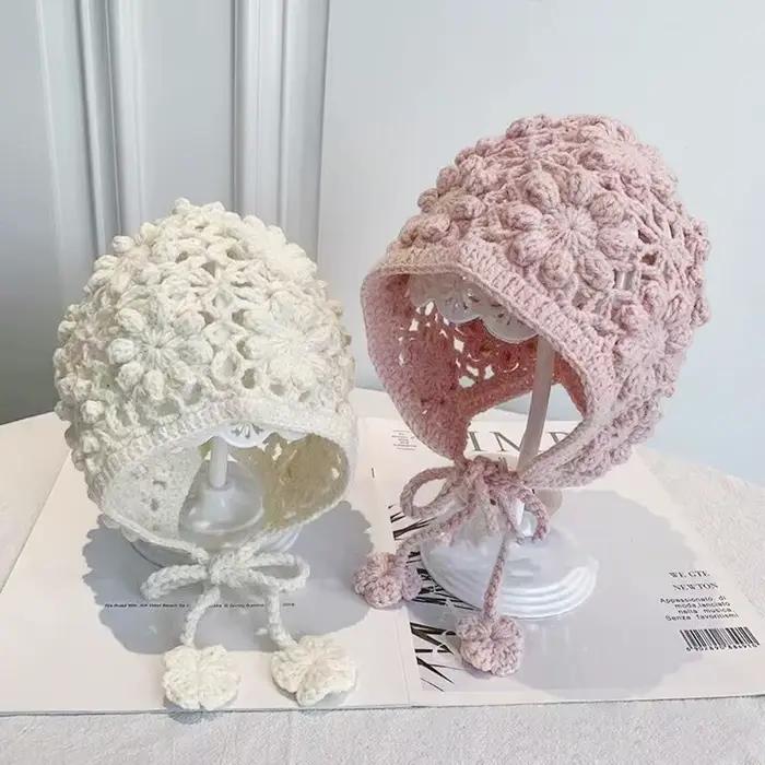 Chapeau tricoté respirant fait à la main pour enfants