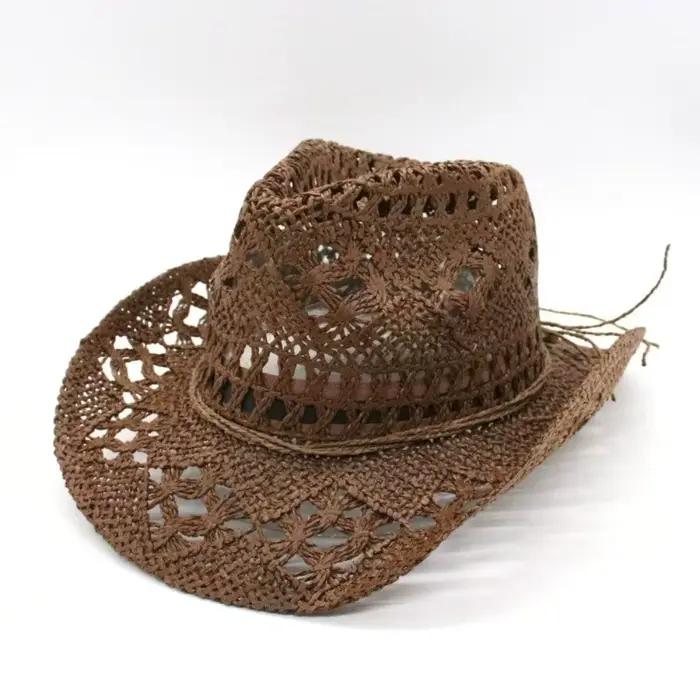 Chapeau de paille bohème ajouré tendance
