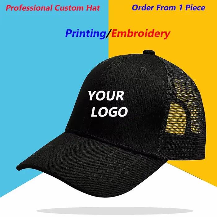 Casquette en maille avec logo personnalisé professionnel pour hommes et femmes