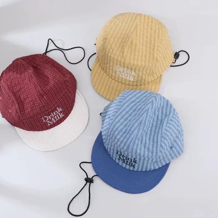 Chapeau Bob Souple pour Enfants 49-54cm 2-8 Ans Broderie Écossaise