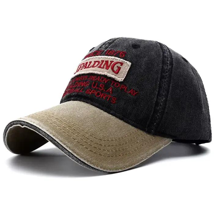 Casquette de baseball vintage à cinq panneaux pour hommes