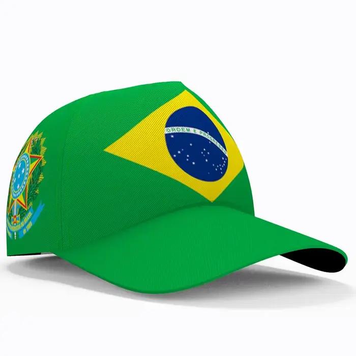 Brésil casquette de baseball gratuit 3d sur mesure nom numéro équipe logo Br br bricolage chapeau soutien-gorge pays