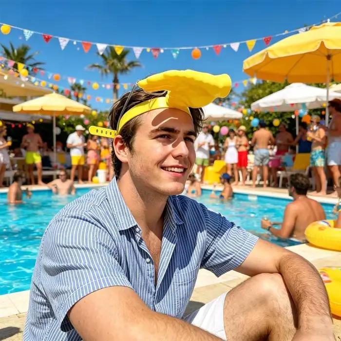 Chapeau de soleil 3D en forme de paume