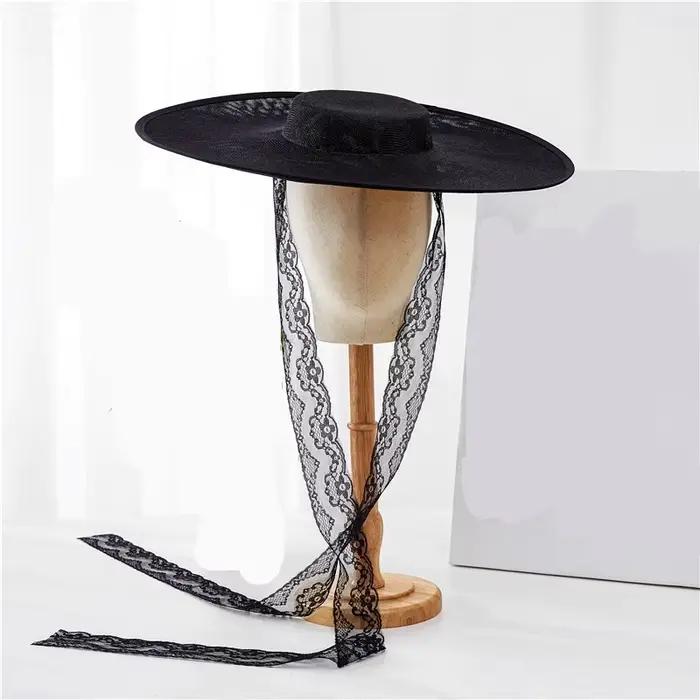 202508-bbao ins chic faux lin bricolage style Vintage mariée solide classique chapeau de soleil femmes casquette de loisirs