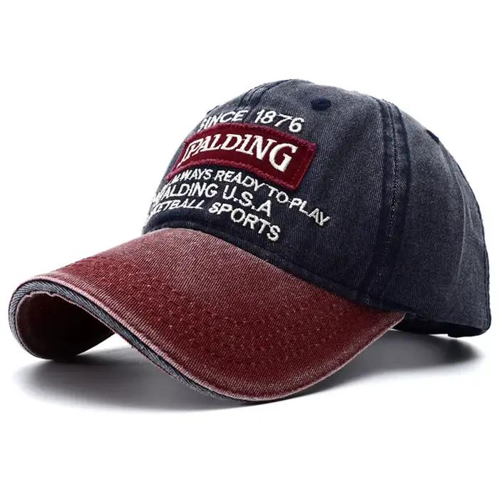 Casquette de baseball vintage à cinq panneaux pour hommes