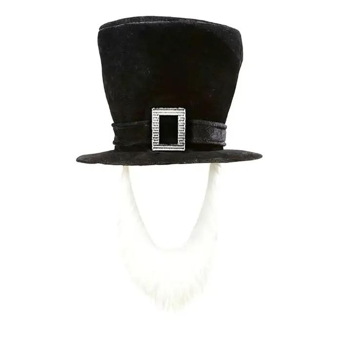 A52E Chapeau pirate adulte avec accessoire fête d'Halloween barbe attachée 55 à 60 Taille tête tissu doux