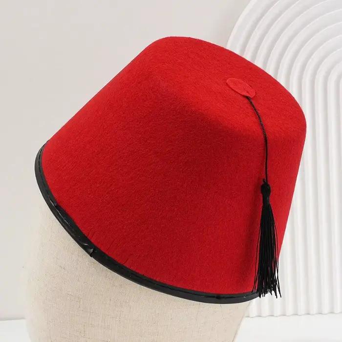 Chapeau Fez rond en feutre