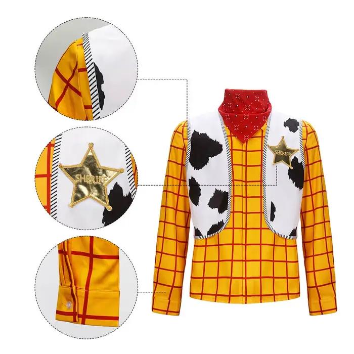 Costume de Cowboy Woody pour Adultes Tenue de Cosplay Occasions Spéciales Halloween Fête Noël Cadeau