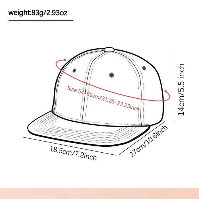 Chapeau hip-hop à bords plats en polyester protection solaire tendance urbaine décontractée pour hommes et femmes occasions spéciales concerts plein air