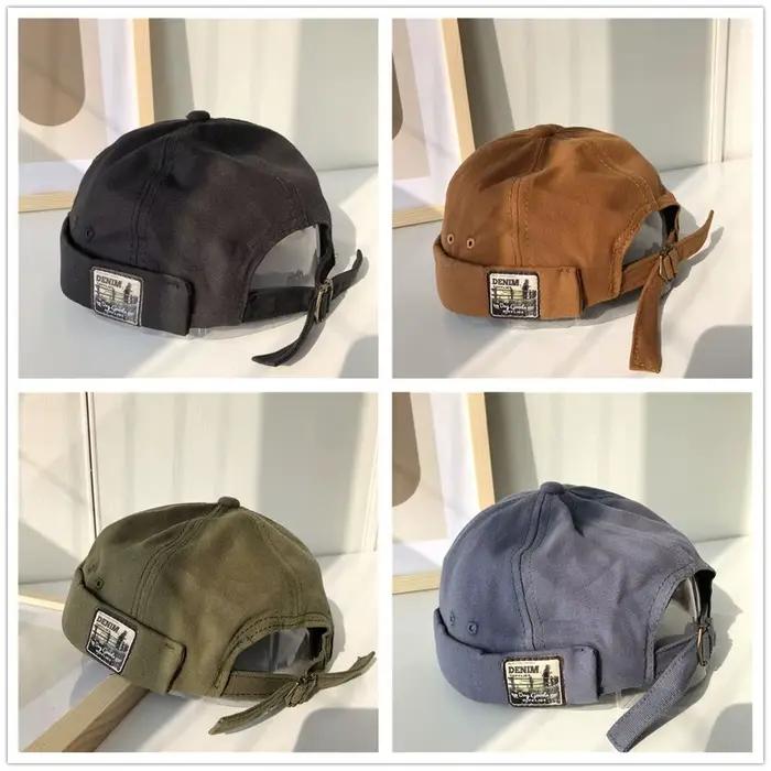Bonnet Docker en coton réglable pour hommes et femmes