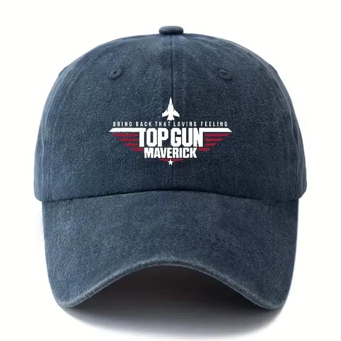 Casquette de baseball vintage TOP GUN MAVERICK style sportif casquette réglable bord incurvé protection solaire pour homme et femme occasions décontractées quatre saisons