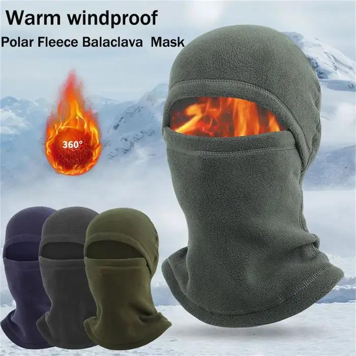 Casquette de vélo coupe-vent polaire chaleur hiver chapeau unisexe masque complet ski moto activités de plein air