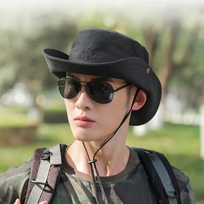 Chapeau de pêche portable pour hommes
