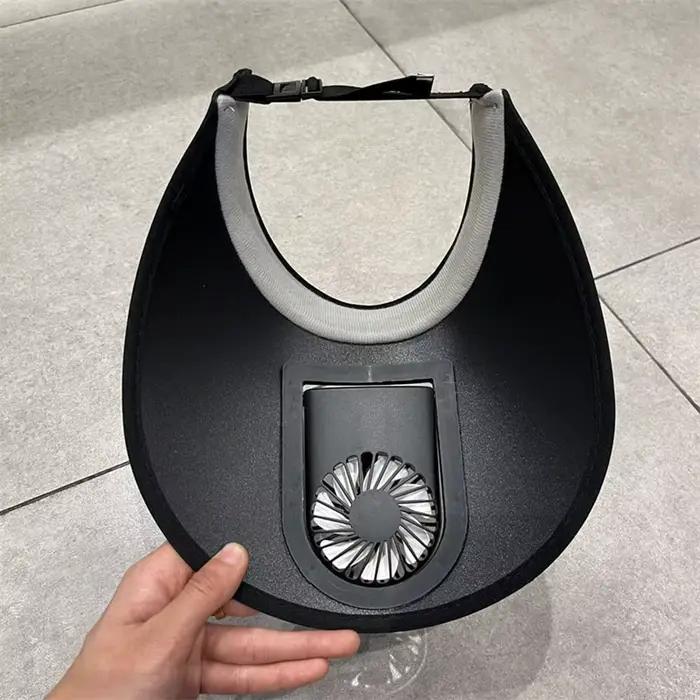Chapeau de soleil anti-UV tendance à large bord avec ventilateur intégré