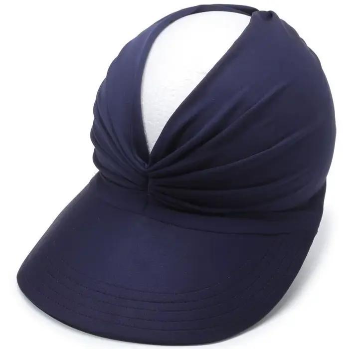 Chapeau de soleil de plage en polyester protection UV ajustement confortable pour femmes occasions extérieures et sportives
