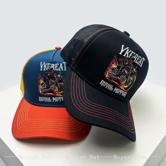 Casquettes de baseball brodées style hip-hop avec lettres de motard